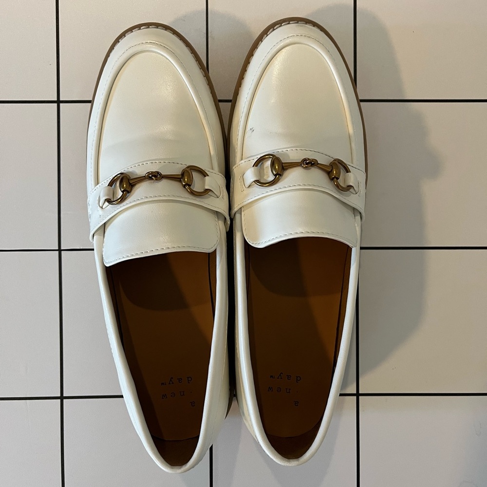 White loafers